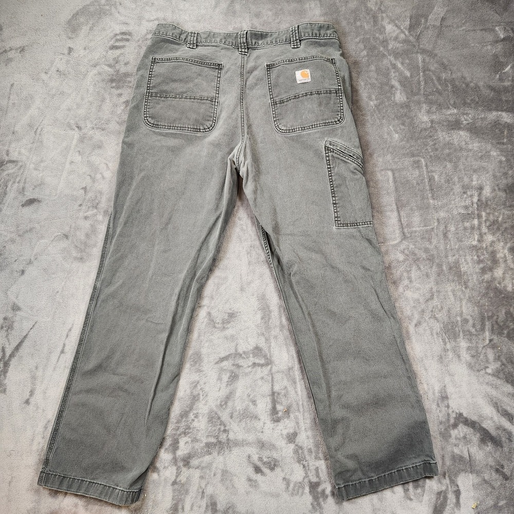 Carhartt Pants Mens 36x32 Gray Relaxed Straight Rigby Dungaree 102291 306 - Picture 2 of 12